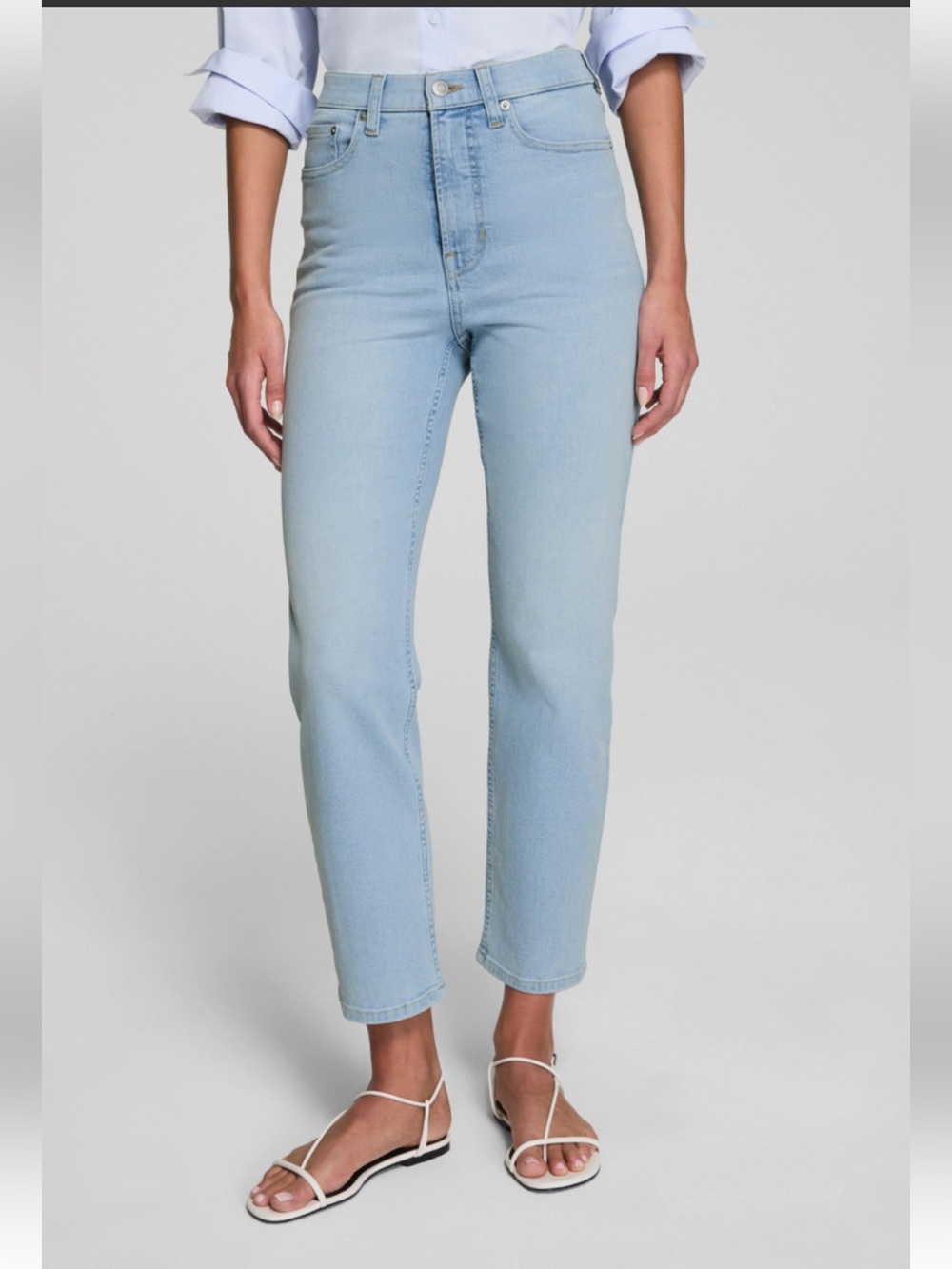 SPANX Light Blue Slim Straight Jeans